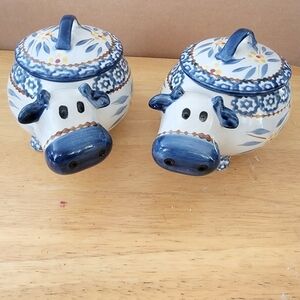 Temp-Tations Blue and White Floral Ceramic Set